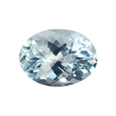 AQUAMARINE CHECKER CUT OVAL (B) 9X6.50MM 1.71 Cts.