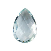 AQUAMARINE CHECKER CUT BRIOLETTE PEAR (A/SI) 10X7MM 1.40 Cts.