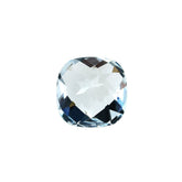 AQUAMARINE CHECKER CUT CUSHION (B/CLEAN) 6.00MM 0.83 Cts.