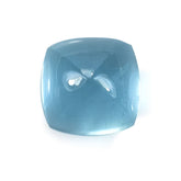 AQUAMARINE SUGARLOAF CUSHION CAB (A+)(SI)(TRANSLUSENT) 17.00X17.00 MM 26.75 Cts.