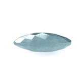 AQUAMARINE ROSE CUT BRIOLETTE ROUND (AA)(MILKY) 14.70X15.00 MM 6.51 Cts.