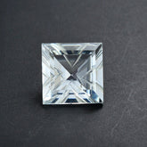 AQUAMARINE LIGHTNING CUT SQUARE 10MM 3.85 Cts.