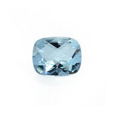 AQUAMARINE CHECKER CUT CUSHION 8X6MM 1.05 Cts.