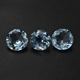 AQUAMARINE STEP CUT ROUND (A++) 4MM 0.24 Cts.