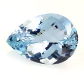 AQUAMARINE CHECKER CUT (A+) PEAR 18X13MM 10.62 Cts.