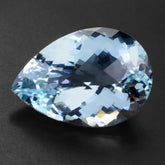 AQUAMARINE CHECKER CUT (A+) PEAR 18X13MM 10.62 Cts.