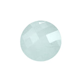 MILKY AQUAMARINE CHECKER CUT ROUND 10MM 3.21 Cts.