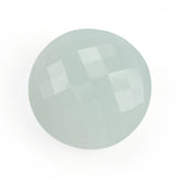 MILKY AQUAMARINE BRIOLETTE ROUND 15MM 9.14 Cts.
