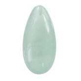 MILKY AQUAMARINE LENTIL PEAR (HALF DRILL) 25X12MM 15.37 Cts.