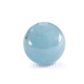 MILKY AQUAMARINE PLAIN ROUND BALLS (FULL DRILL 1.50MM) (AA) 10MM 7.37 Cts.