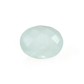 MILKY AQUAMARINE CHECKER CUT OVAL 10X8MM 2.65 Cts.
