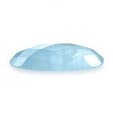 MILKY AQUAMARINE CHECKER CUT OVAL CAB (AAA) 16X8MM 3.41 Cts.