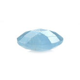 MILKY AQUAMARINE CHECKER CUT BRIOLETTE OVAL (AAA) 10X8MM 2.20 Cts.