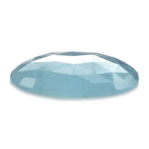 MILKY AQUAMARINE ROSE CUT IRREGULAR OVAL CAB (AA) 20X16MM 9.05 Cts.