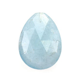 MILKY AQUAMARINE ROSE CUT IRREGULAR PEAR (HALF-DRILL) (A) 20X15MM 12.66 Cts.