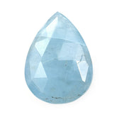 MILKY AQUAMARINE ROSE CUT BRIOLETTE PEAR (AA) 14X10MM 4.35 Cts.