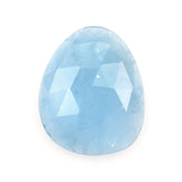 MILKY AQUAMARINE ROSE CUT PEARISH CAB (AAA) 12.50X15.50MM 4.65 Cts.