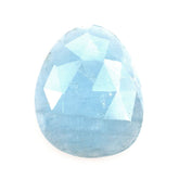 MILKY AQUAMARINE ROSE CUT PEARISH CAB (AA) 12.50X15.50MM 4.75 Cts.