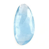 MILKY AQUAMARINE ROSE CUT IRREGULAR PEARISH (AAA) 22X11MM 7.02 Cts.