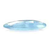 MILKY AQUAMARINE ROSE CUT IRREGULAR PEARISH (AAA) 22X11MM 7.02 Cts.