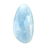 MILKY AQUAMARINE ROSE CUT IRREGULAR PEARISH (AA) 22X11MM 6.93 Cts.