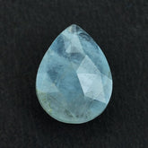 MILKY AQUAMARINE ROSE CUT BRIOLETTE PEAR (A) 12X9MM 2.87 Cts.