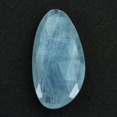 MILKY AQUAMARINE ROSE CUT BRIOLETTE IRREGULAR PEARISH (A) 22X11MM 6.91 Cts.