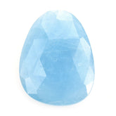 MILKY AQUAMARINE ROSE CUT BRIOLETTE IRREGULAR PEARISH (HALF-DRILL) (AAA) 20X15MM 8.83 Cts.