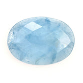MILKY AQUAMARINE CHECKER CUT OVAL CAB (AAA) 18X13MM 8.05 Cts.