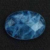 MILKY AQUAMARINE CHECKER CUT OVAL CAB (AAA) 18X13MM 8.05 Cts.
