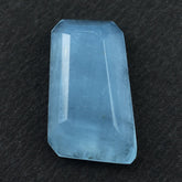 MILKY AQUAMARINE TABLE CUT TRAPEZOID CAB (AA) 14.90X9.10X8MM 5.91 Cts.