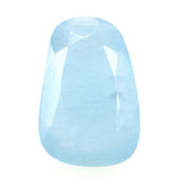 MILKY AQUAMARINE BOTH SIDE TABLE CUT TAPER (AA) 15.20X10.00X7.50MM 4.98 Cts.
