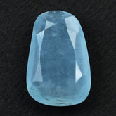 MILKY AQUAMARINE BOTH SIDE TABLE CUT TAPER (AA) 15.20X10.00X7.50MM 4.98 Cts.