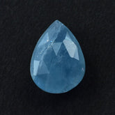 MILKY AQUAMARINE ROSE CUT BRIOLETTE PEAR (AAA) 14X10MM 4.51 Cts.
