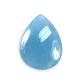 MILKY AQUAMARINE PLAIN LENTIL PEAR CAB (AAA) 17X13MM 6.30 Cts.