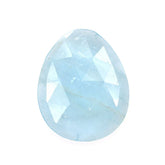 MILKY AQUAMARINE ROSE CUT PEARISH CAB (A) 12.50X15.50MM 3.95 Cts.