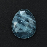 MILKY AQUAMARINE ROSE CUT PEARISH CAB (A) 12.50X15.50MM 3.95 Cts.