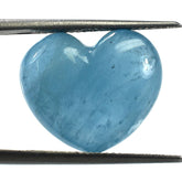 MILKY AQUAMARINE PLAIN LENTIL HEART (AAA) 17.30X15.30MM 13.89 Cts.