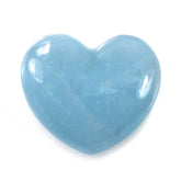 MILKY AQUAMARINE PLAIN LENTIL HEART (AA) 17.40X15.40MM 13.86 Cts.