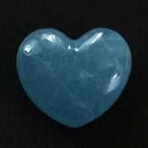 MILKY AQUAMARINE PLAIN LENTIL HEART (AA) 17.40X15.40MM 13.86 Cts.