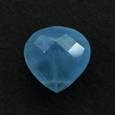 MILKY AQUAMARINE CHECKER CUT BRIOLETTE HEART (FULL-DILL) (AAA) 10MM 3.22 Cts.