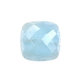 MILKY AQUAMARINE CHECKER CUT CUSHION CAB (A) 10MM 3.20 Cts.