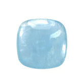 MILKY AQUAMARINE PLAIN LENTIL CUSHION (AA) 12MM 4.78 Cts.