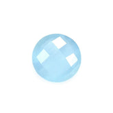 MILKY AQUAMARINE CHECKER CUT BRIOLETTE ROUND (AA) 8MM 1.65 Cts.