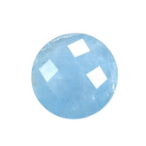 MILKY AQUAMARINE CHECKER CUT BRIOLETTE ROUND (AAA) 10MM 3.18 Cts.