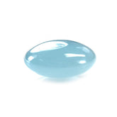 MILKY AQUAMARINE PLAIN LENTIL ROUND CAB (AA) 12.50MM 6.78 Cts.