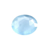 MILKY AQUAMARINE ROSE CUT BRIOLETTE OVAL (AA) 10X8MM 2.14 Cts.
