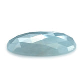 MILKY AQUAMARINE ROSE CUT IRRGULAR OVAL CAB (AA) 20X16MM 9.35 Cts.