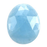 MILKY AQUAMARINE ROSE CUT IRRGULAR OVAL CAB (AAA) 20X16MM 9.02 Cts.