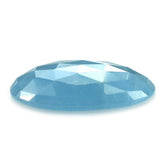 MILKY AQUAMARINE ROSE CUT IRRGULAR OVAL CAB (AAA) 20X16MM 9.02 Cts.